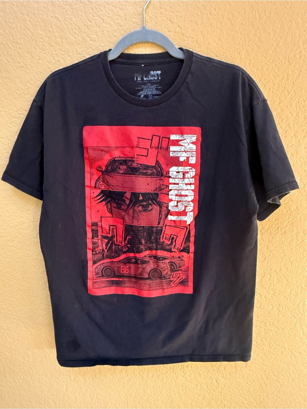 MF Ghost Graphic Black & Red Men's Tee - Large